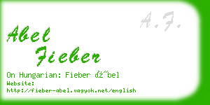 abel fieber business card